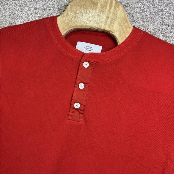 Jack Spade Other - Jack Spade Shirt Mens Large Red Long Sleeve Henley Tee Cotton Jersey Casual